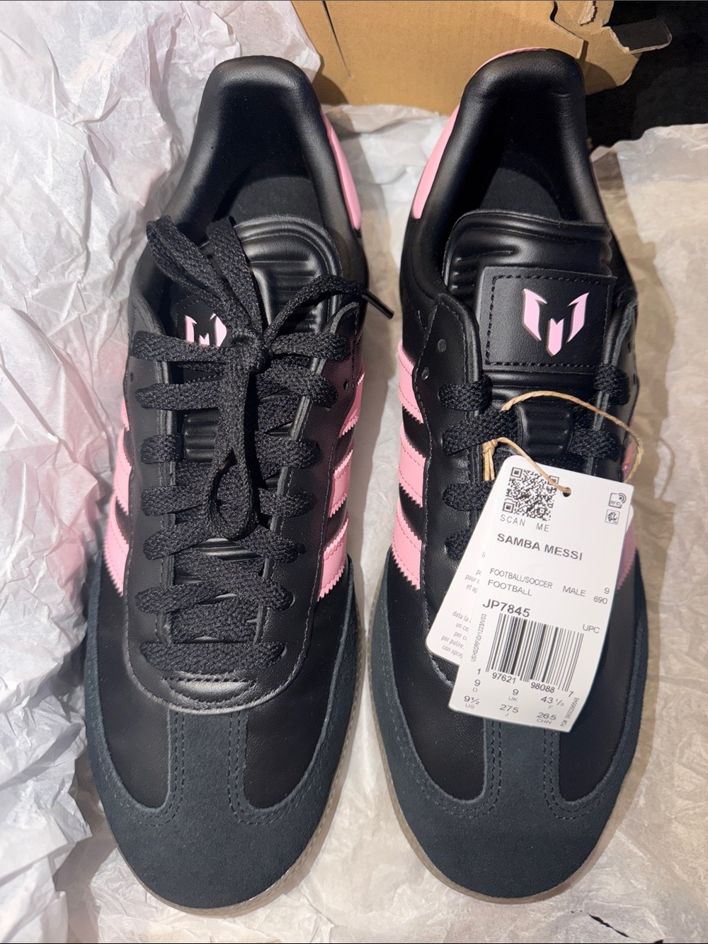 Adidas Samba Messi Men’s Sneakers in Black and Pink